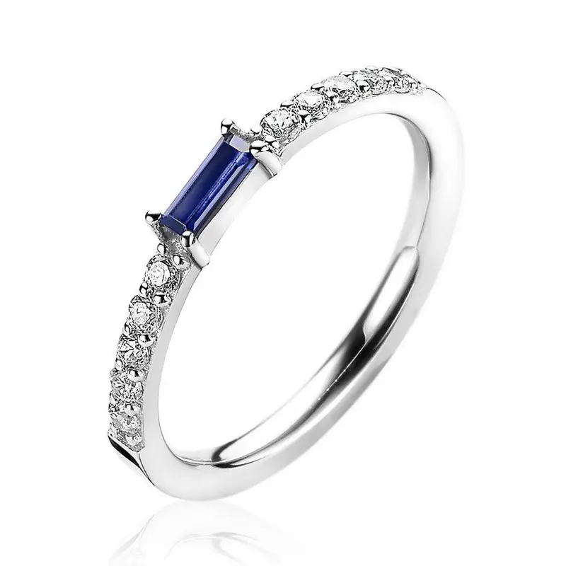 ZINZI Zilveren Ring met Blauwe Zirkonia ZIR2133B