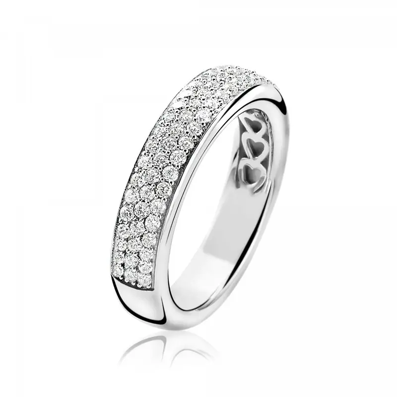 ZINZI Zilveren Ring met Witte Zirkonia ZIR1183