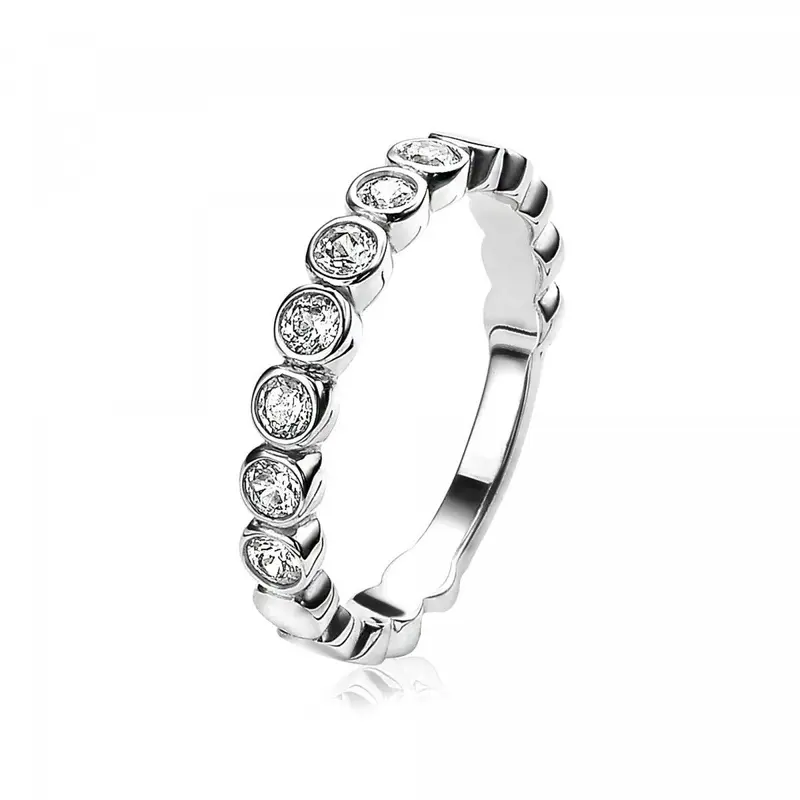 ZINZI Zilveren Ring met Witte Zirkonia ZIR1311