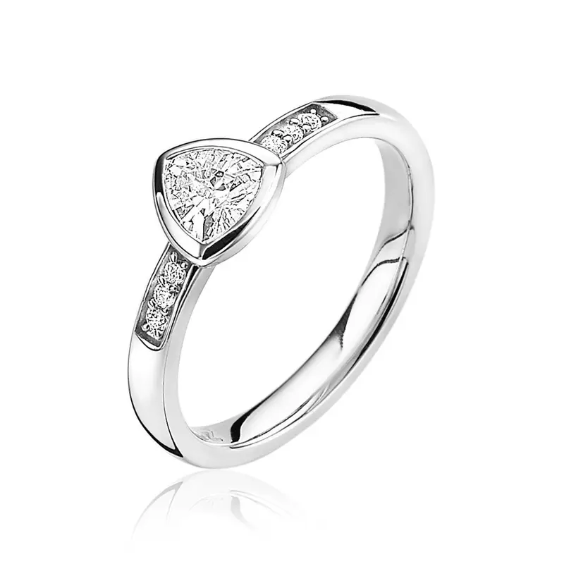 ZINZI Zilveren Ring met Witte Zirkonia ZIR1663-60