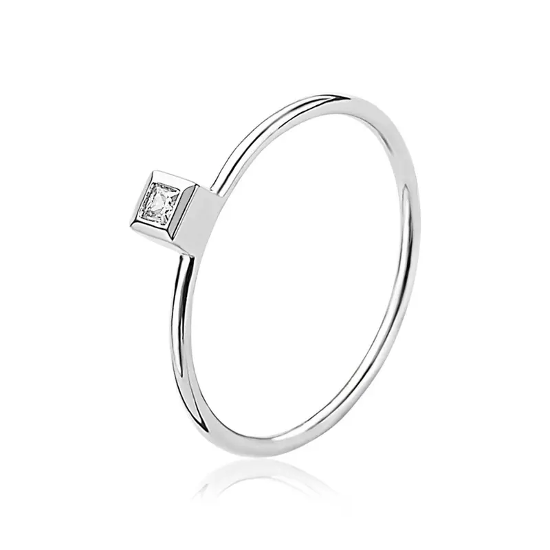 ZINZI Zilveren Ring met Witte Zirkonia ZIR1859-60