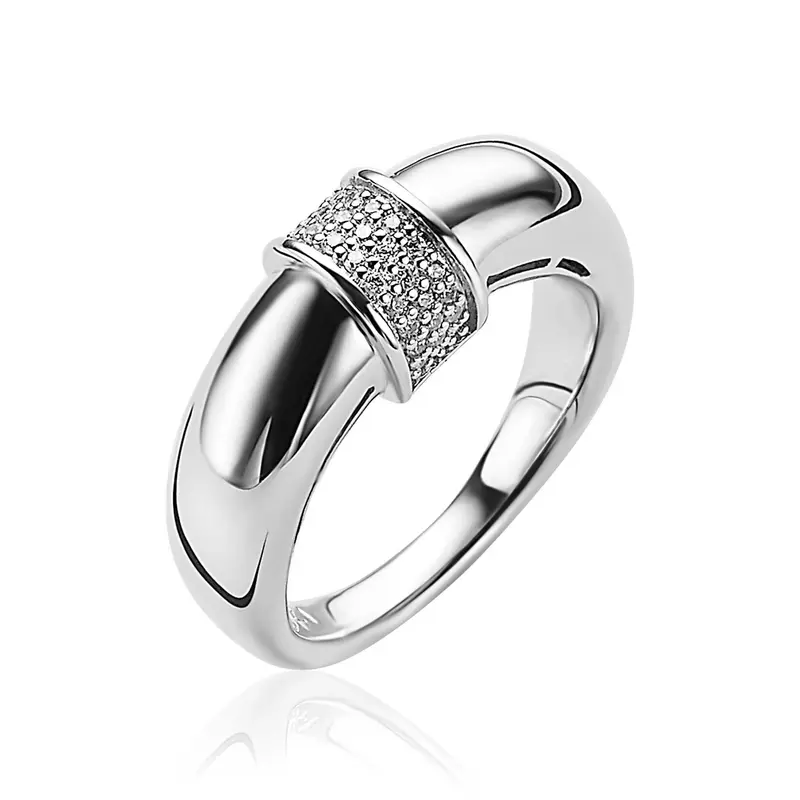 ZINZI Zilveren Ring met Witte Zirkonia ZIR1865-54