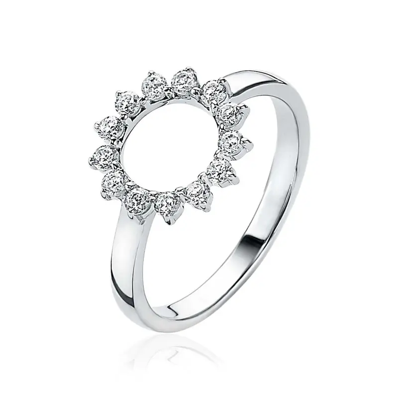 ZINZI Zilveren Ring met Witte Zirkonia ZIR1883-60