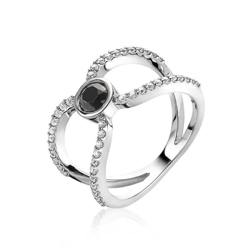 ZINZI Zilveren Ring met Witte Zirkonia ZIR1947-54