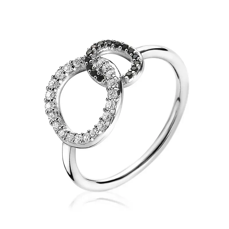 ZINZI Zilveren Ring met Witte Zirkonia ZIR1987