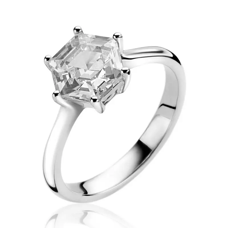 ZINZI Zilveren Ring met Witte Zirkonia ZIR2259