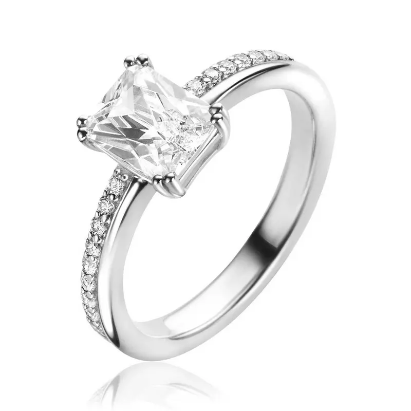 ZINZI Zilveren Ring met Witte Zirkonia ZIR2392