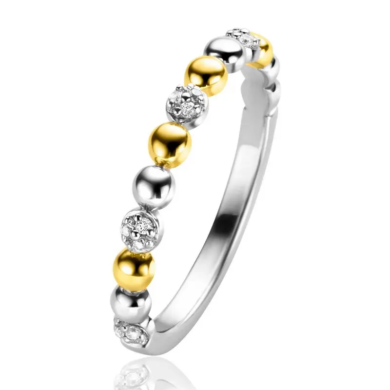 ZINZI Zilveren Ring met Witte Zirkonia ZIR2393