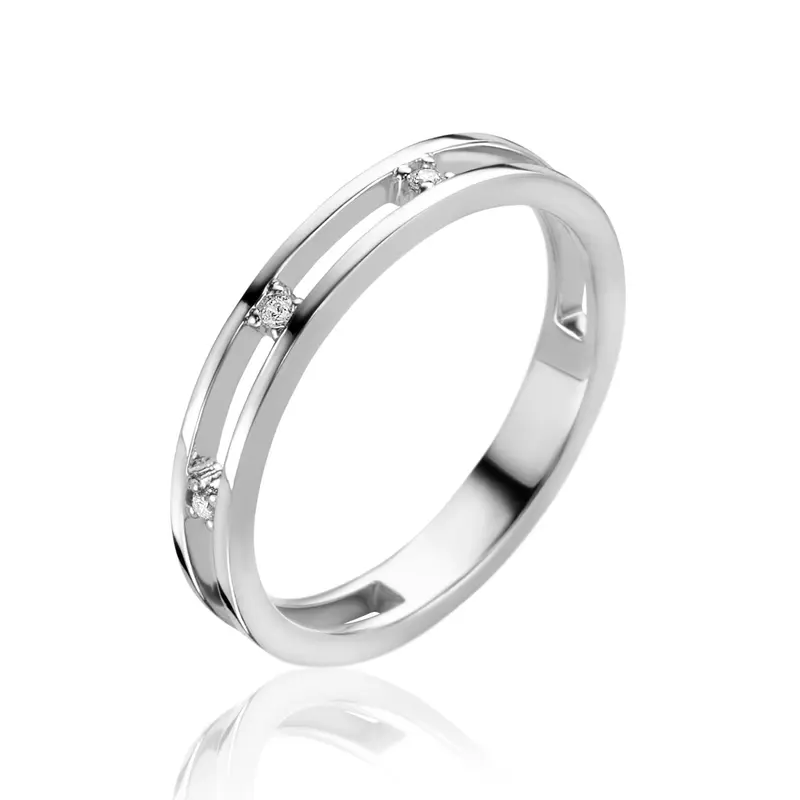 ZINZI Zilveren Ring met Witte Zirkonia ZIR2451