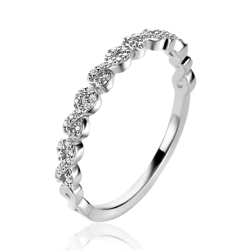 ZINZI Zilveren Ring met Witte Zirkonia ZIR2500Z