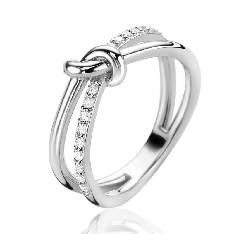 ZINZI Zilveren Ring met Witte Zirkonia ZIR2505