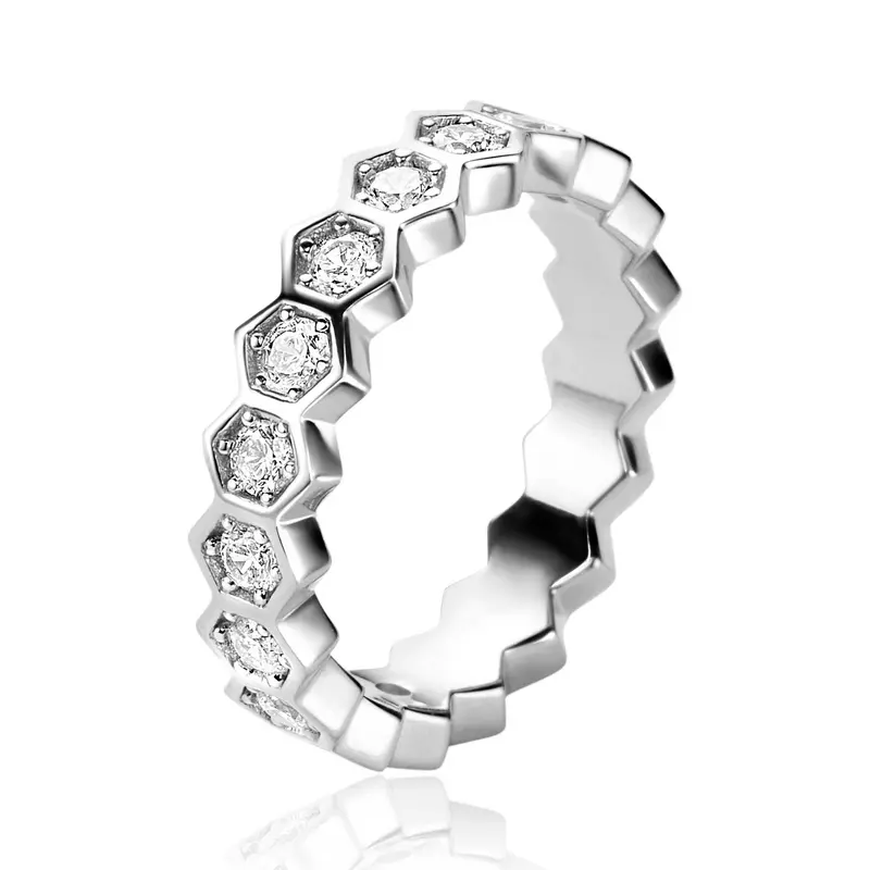 ZINZI Zilveren Ring met Witte Zirkonia ZIR2543