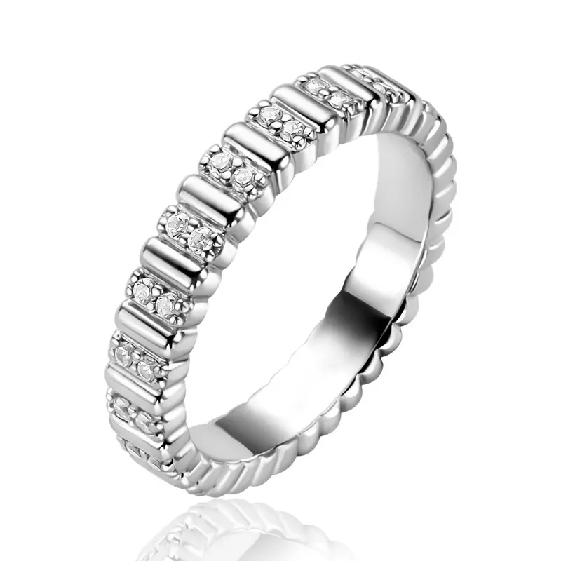 ZINZI Zilveren Ring met Witte Zirkonia ZIR2686