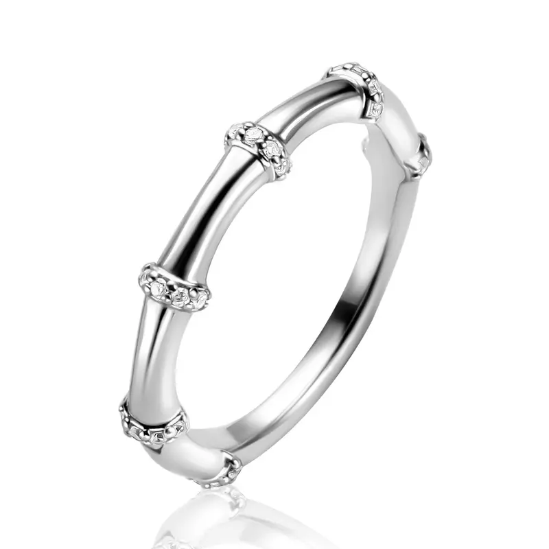 ZINZI Zilveren Ring met Witte Zirkonia ZIR2687