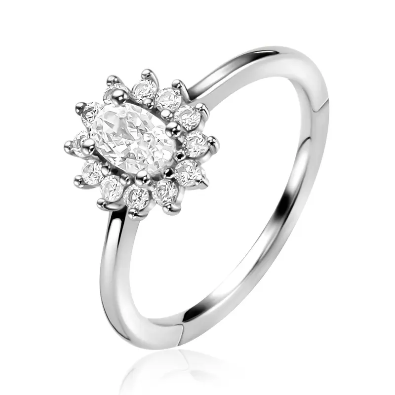 ZINZI Zilveren Ring met Witte Zirkonia ZIR2699