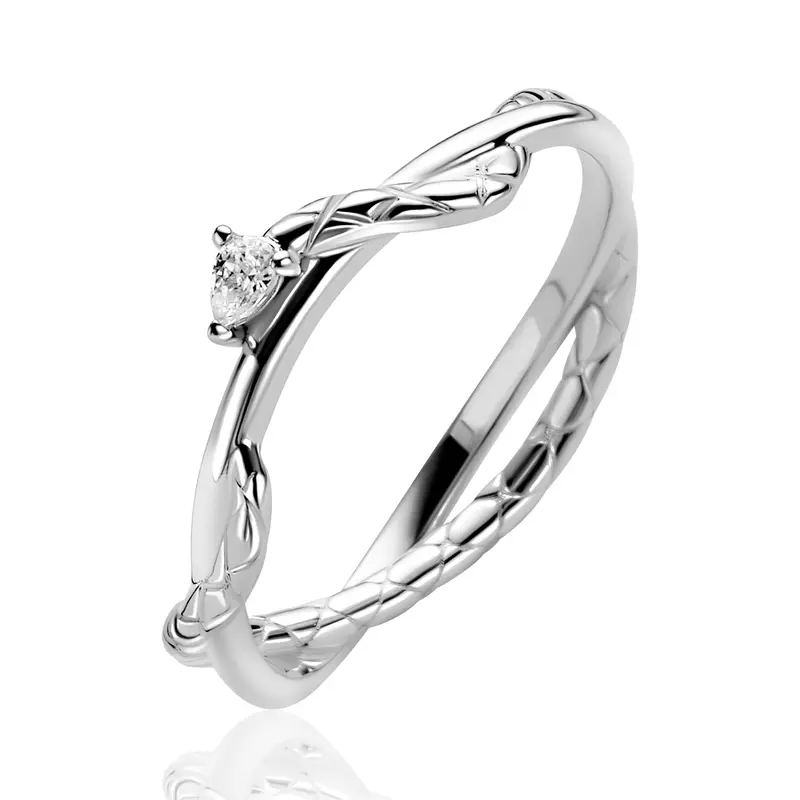 ZINZI Zilveren Ring met Witte Zirkonia ZIR2722