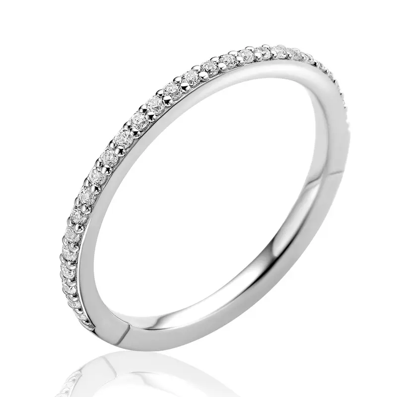 ZINZI Zilveren Ring met Witte Zirkonia ZIR2794