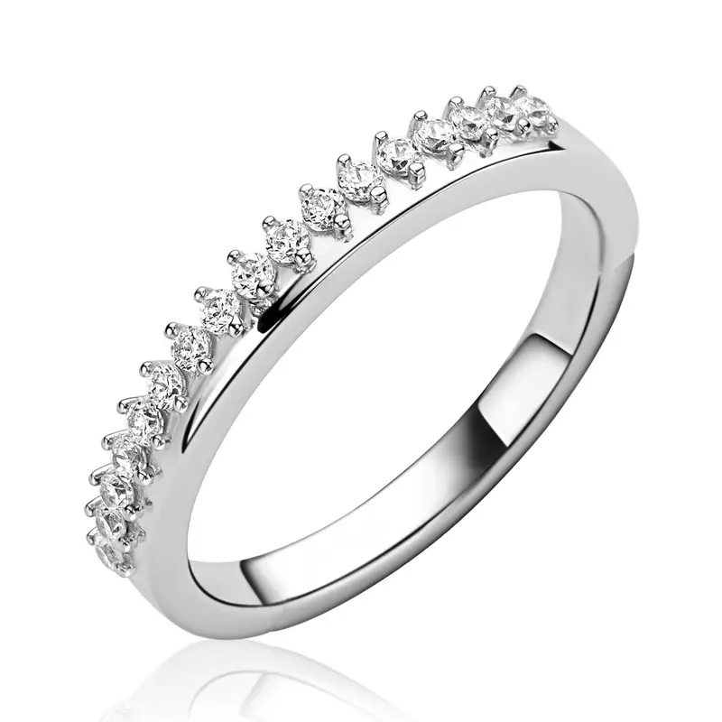 ZINZI Zilveren Ring met Witte Zirkonia ZIR2870