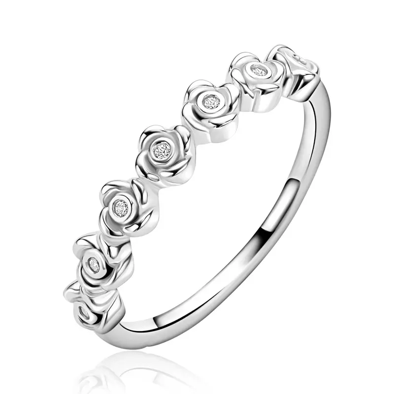 ZINZI Zilveren Ring met Witte Zirkonia ZIR2873