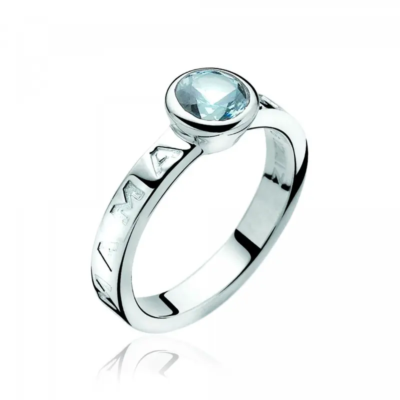 ZINZI Zilveren Ring met Witte Zirkonia ZIR849B