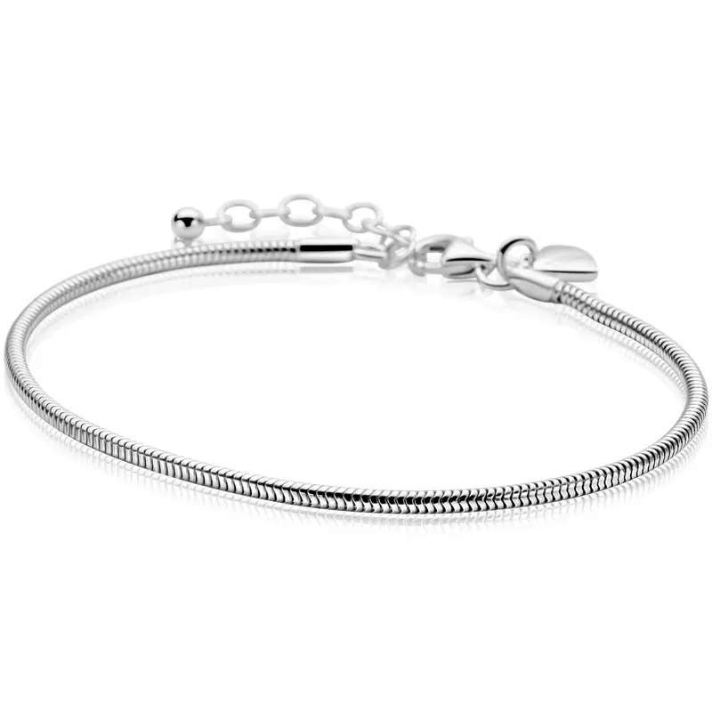 ZINZI zilveren ronde slangen armband. ZIA2849
