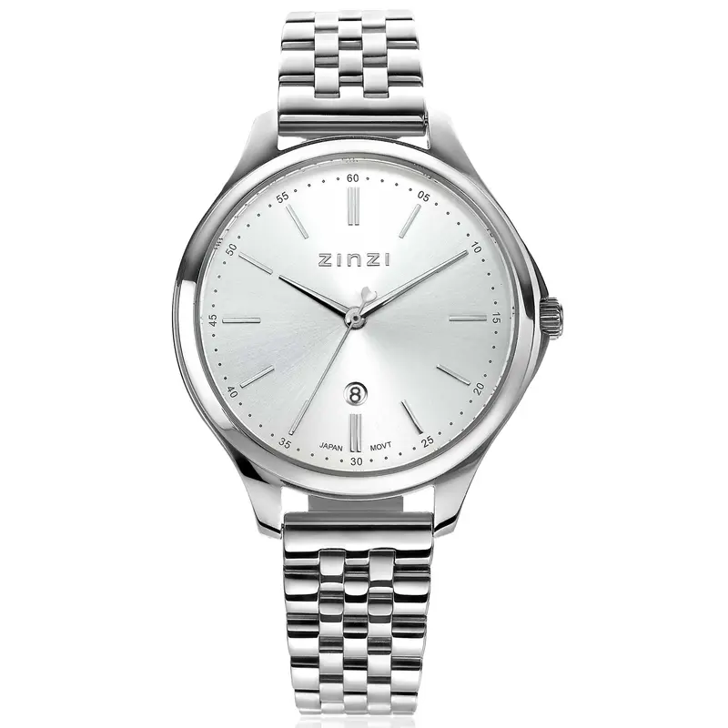 Zinzi Zilverkleurig Horloge Staal Ziw1002