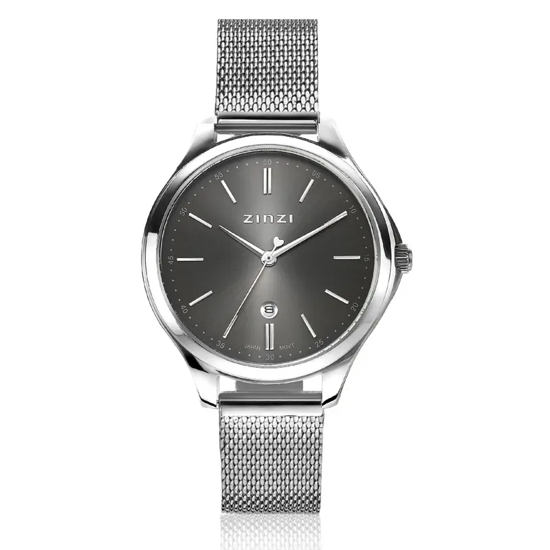 Zinzi Zilverkleurig Horloge Staal Ziw1024 M