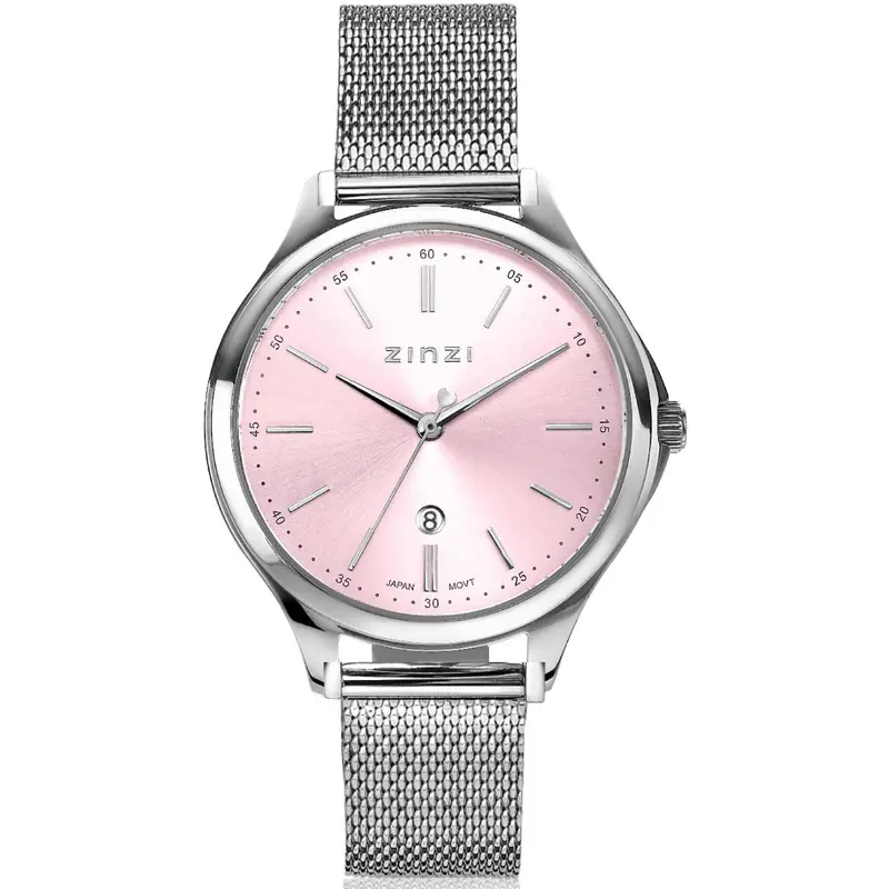 Zinzi Zilverkleurig Horloge Staal Ziw1041 M