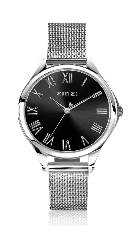 Zinzi Zilverkleurig Horloge Staal Ziw1101 M