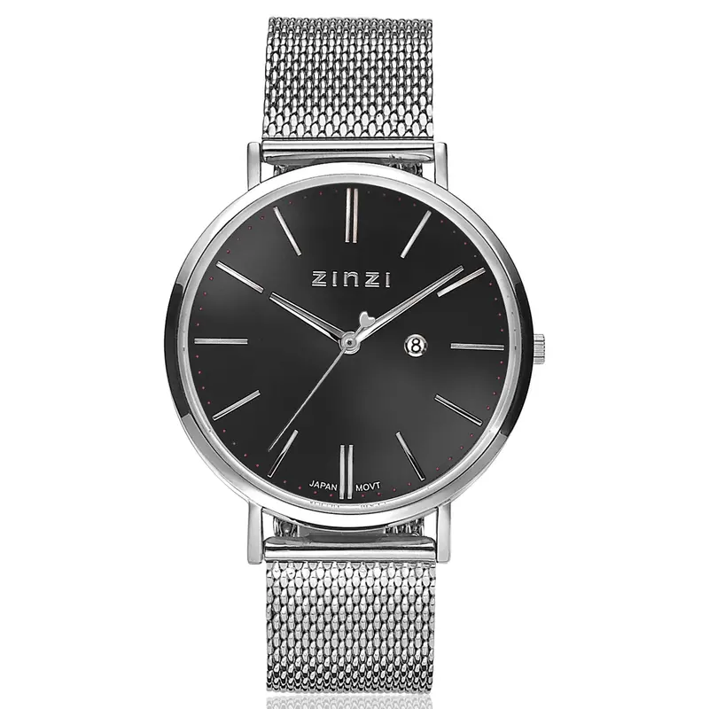 Zinzi Zilverkleurig Horloge Staal Ziw401 M