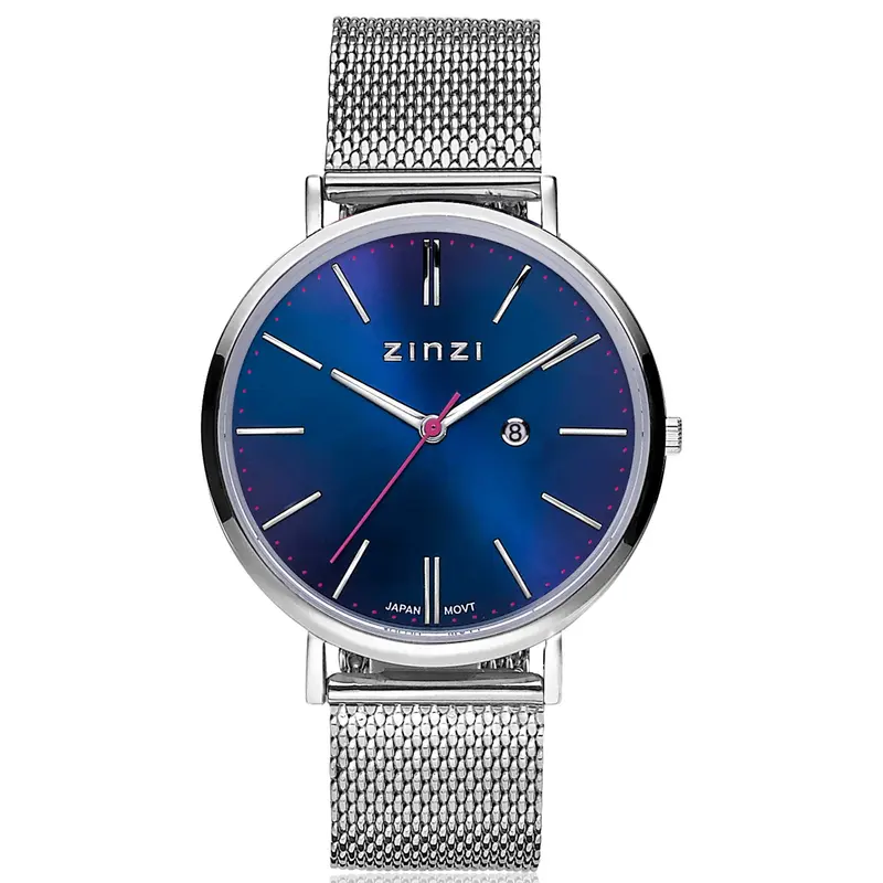 Zinzi Zilverkleurig Horloge Staal Ziw403 M