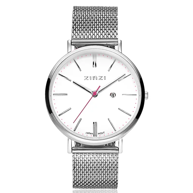 Zinzi Zilverkleurig Horloge Staal Ziw406 M