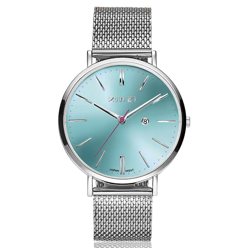 Zinzi Zilverkleurig Horloge Staal Ziw411 M