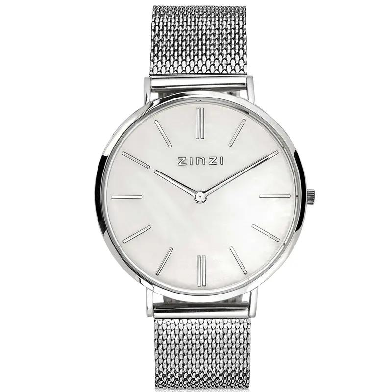 Zinzi Zilverkleurig Horloge Staal Ziw417 M