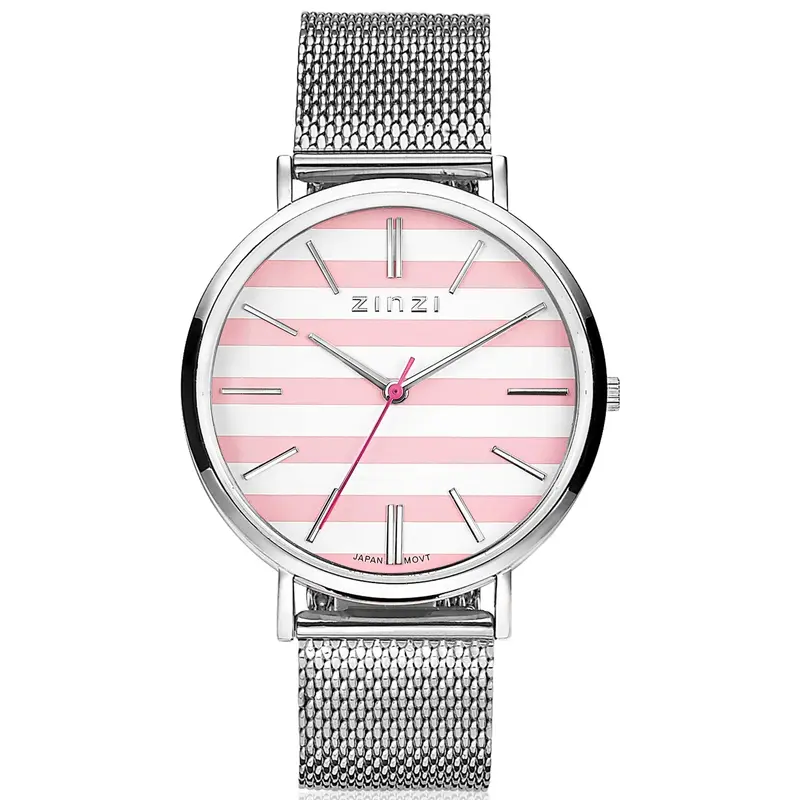 Zinzi Zilverkleurig Horloge Staal Ziw419 M