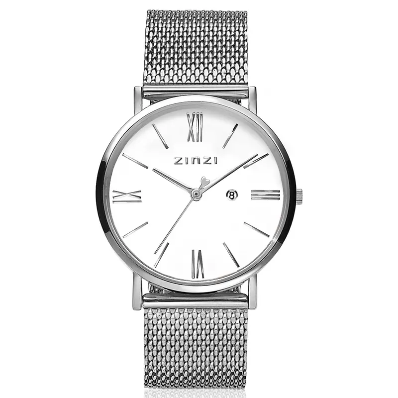 Zinzi Zilverkleurig Horloge Staal Ziw506 M