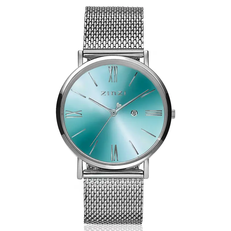 Zinzi Zilverkleurig Horloge Staal Ziw511 M
