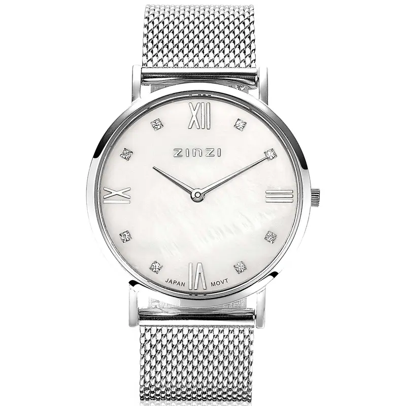 Zinzi Zilverkleurig Horloge Staal Ziw521 M