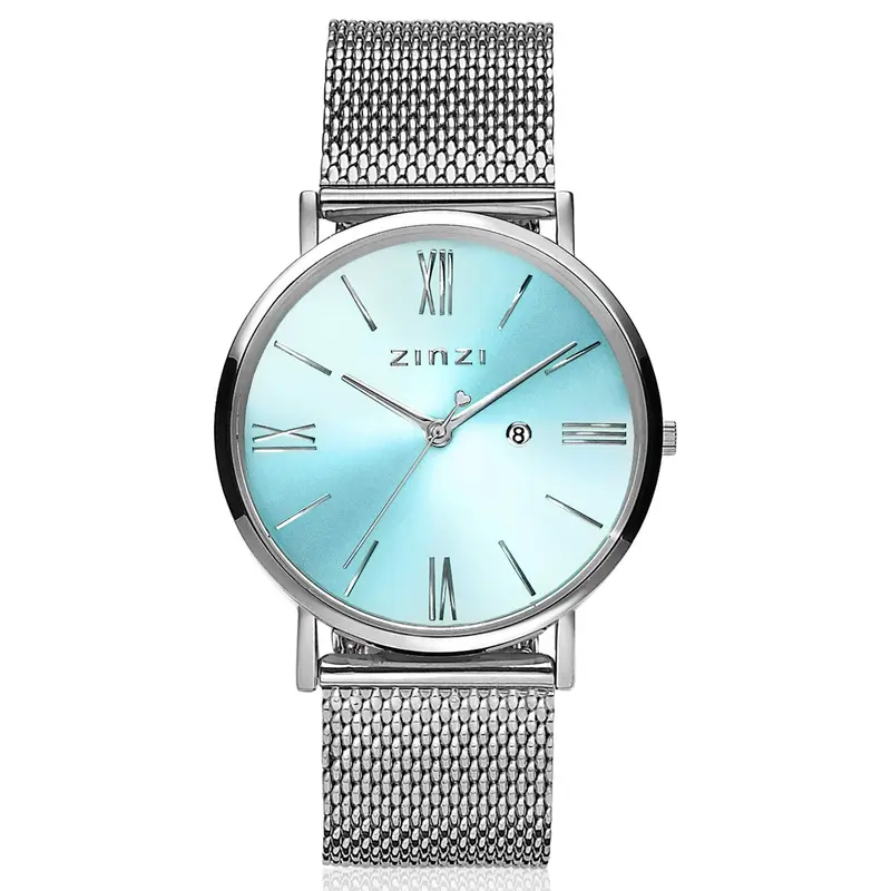 Zinzi Zilverkleurig Horloge Staal Ziw545 M