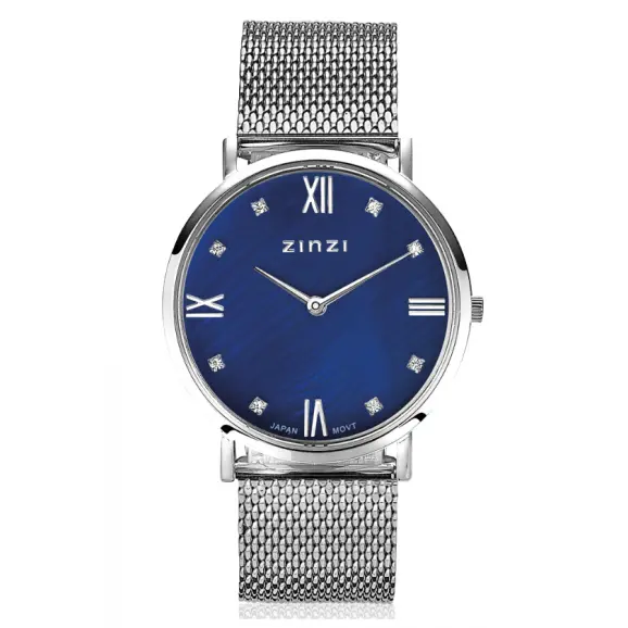 Zinzi Zilverkleurig Horloge Staal Ziw546 M