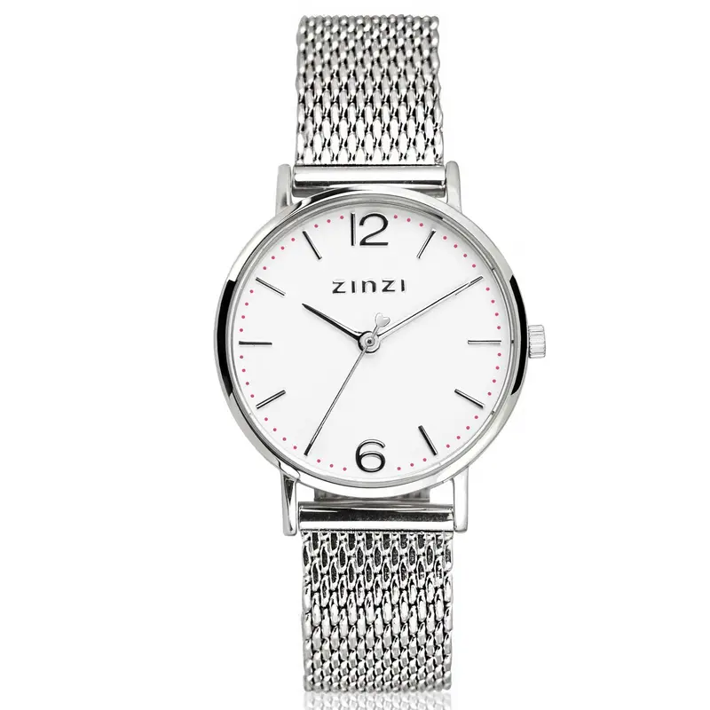 Zinzi Zilverkleurig Horloge Staal Ziw606 M