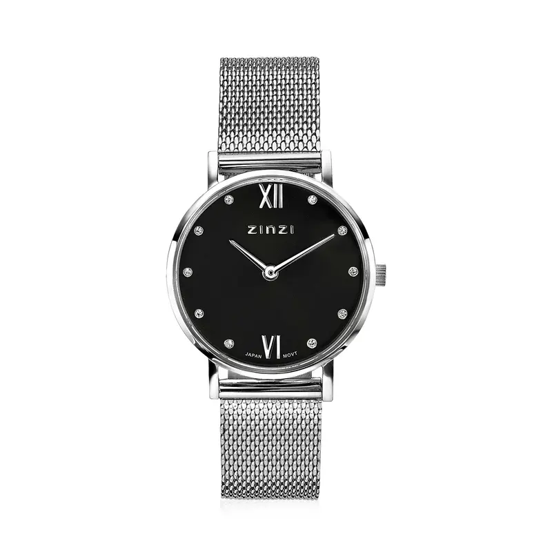 Zinzi Zilverkleurig Horloge Staal Ziw629 M