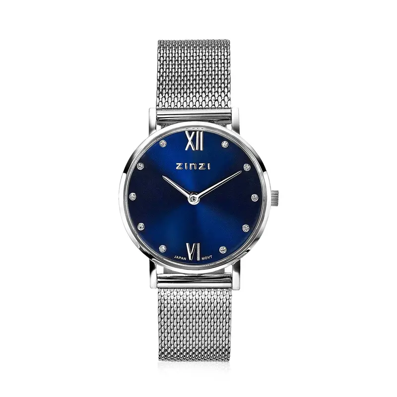 Zinzi Zilverkleurig Horloge Staal Ziw630 M