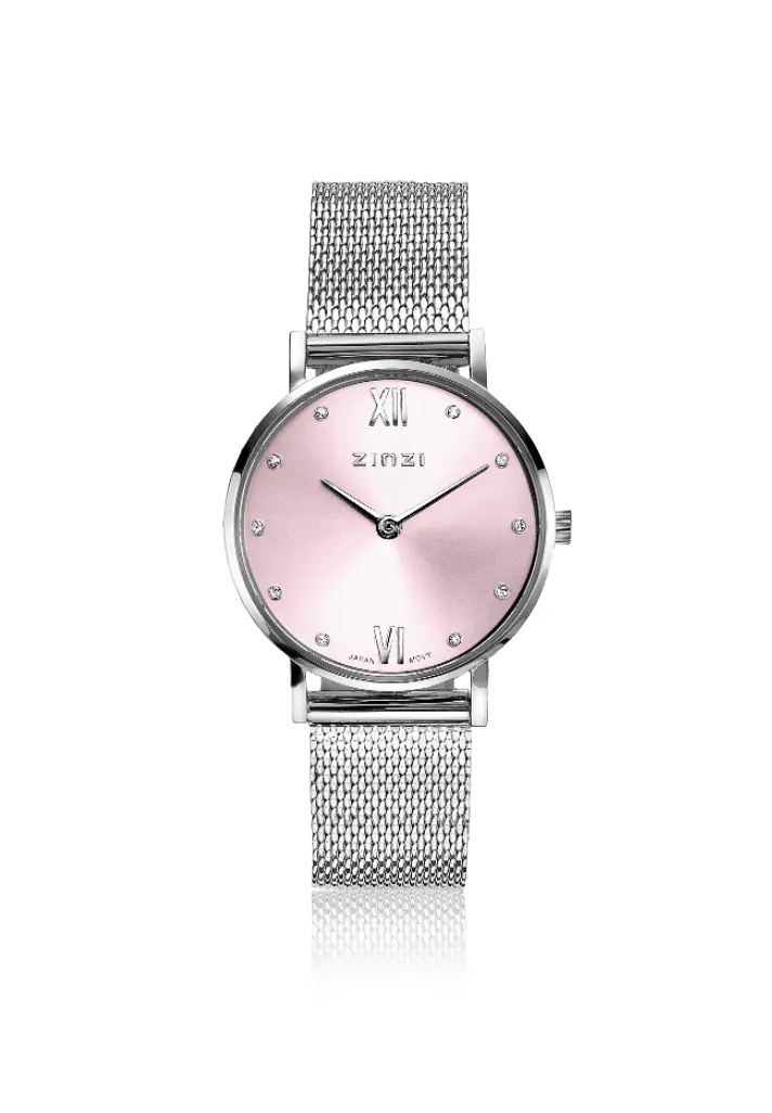Zinzi Zilverkleurig Horloge Staal Ziw641 M