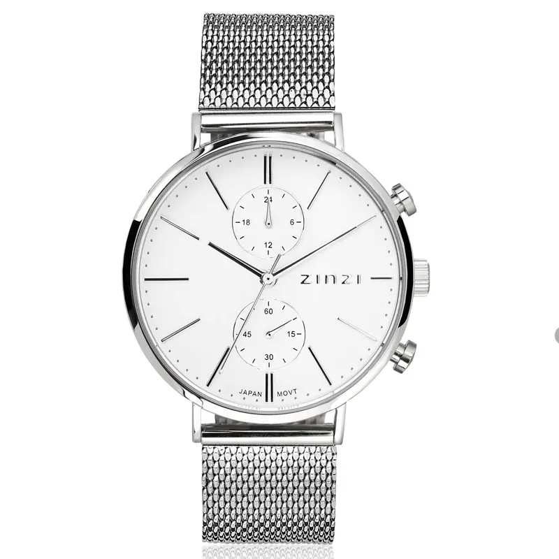 Zinzi Zilverkleurig Horloge Staal Ziw740 M