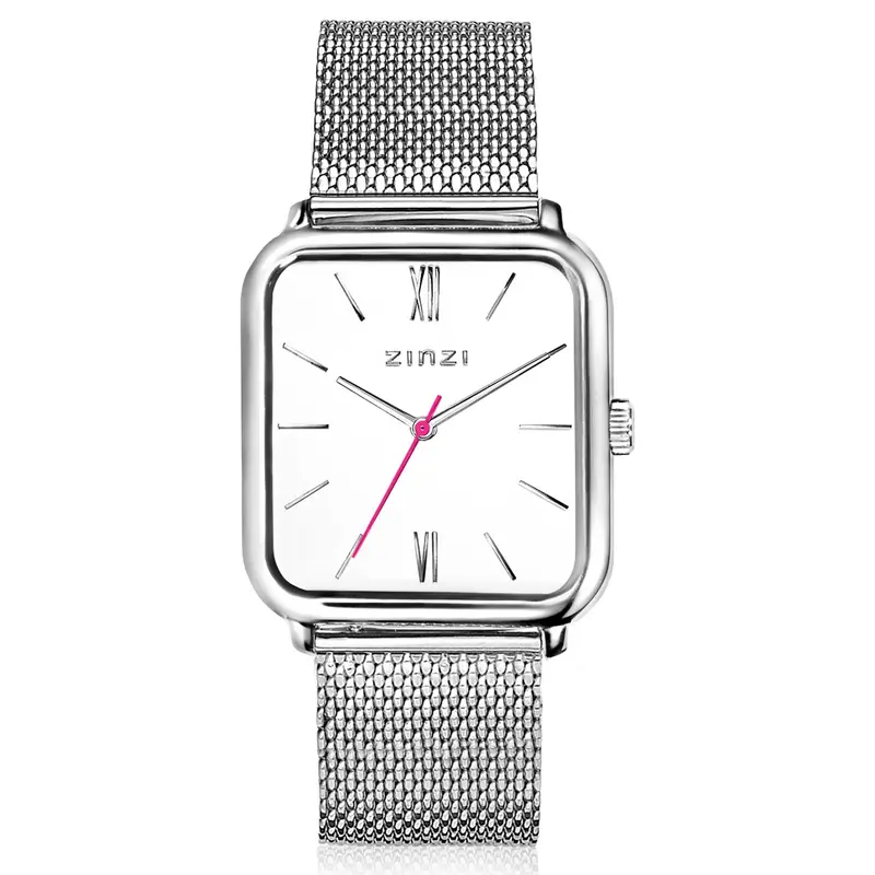Zinzi Zilverkleurig Horloge Staal Ziw806 M