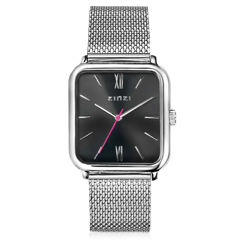 Zinzi Zilverkleurig Horloge Staal Ziw824 M