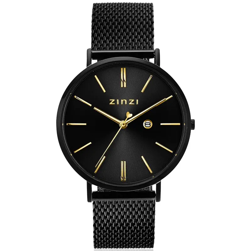 Zinzi Zwart Horloge Staal Ziw449 M